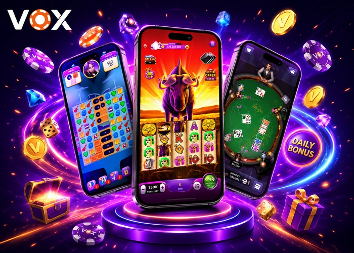 VOX Casino Polska 2026 | Oficjalny Serwis i Bonus do 3 000 € + 600 Free Spinów Slide 1